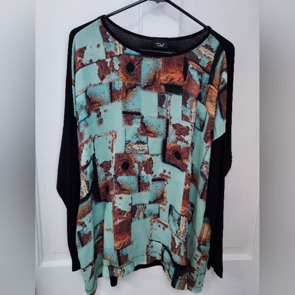 Bitte Kai Rand Abstract Print Oversized Top M/L - Picture 1 of 12